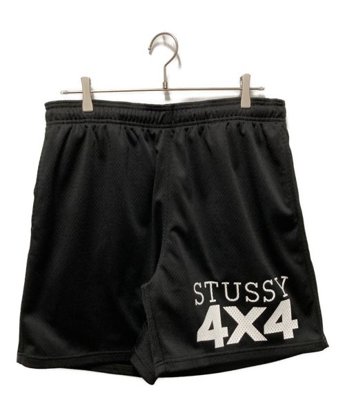 stussy（ステューシー）stussy (ステューシー) 4×4メッシュハーフパンツ ブラック サイズ:Ｌの古着・服飾アイテム