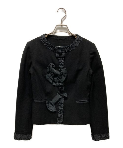 MOSCHINO（モスキーノ）MOSCHINO (モスキーノ) デザインジャケット ブラック サイズ:38の古着・服飾アイテム