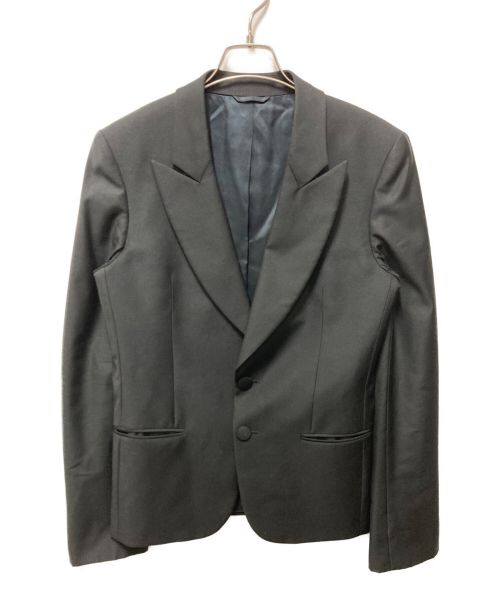 BALENCIAGA（バレンシアガ）BALENCIAGA (バレンシアガ) ピークドラペル コットン2Bテーラード ジャケット ブラック サイズ:44の古着・服飾アイテム