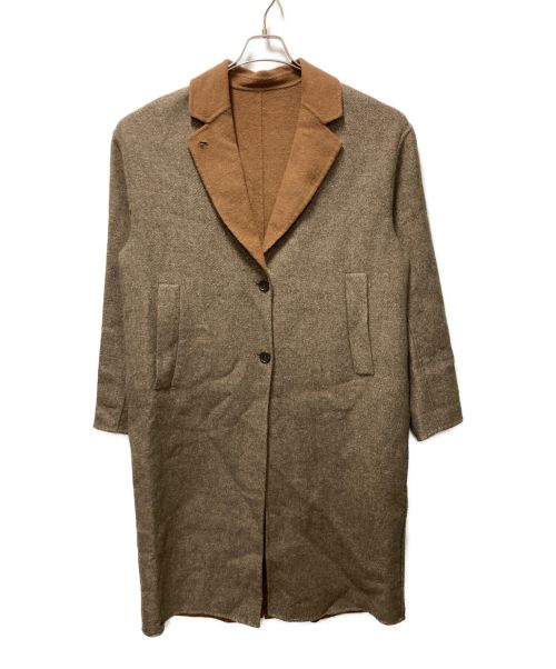 CLANE（クラネ）CLANE (クラネ) ネップツィードリバーコート ブラウン サイズ:1の古着・服飾アイテム