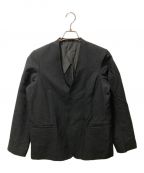 FRAMeWORKフレームワーク）の古着「24SS 綿麻キャンバスノーカラージャケット」｜ブラック