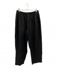 YOKOSAKAMOTO (ヨウコサカモト) 26SS Relax Easy Pants ブラック サイズ:S