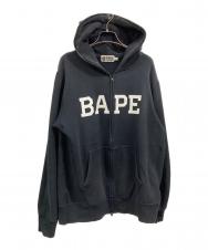 A BATHING APE (アベイシングエイプ) BAPE FULL ZIP HOODIE ブラック サイズ:XL
