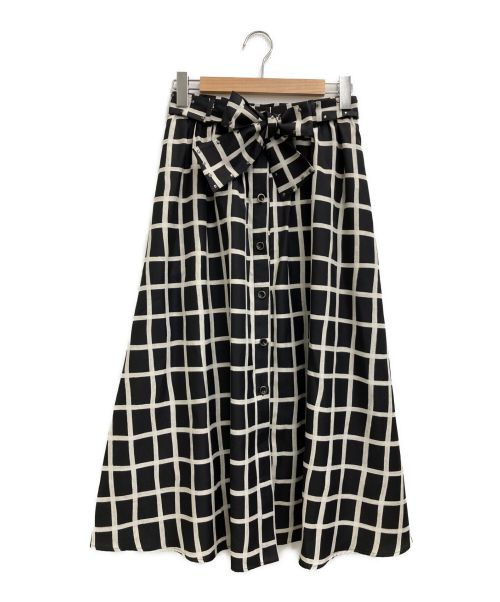 AKIRA NAKA（アキラナカ）AKIRA NAKA (アキラナカ) ベルテッドスカート ブラック×グレー サイズ:2の古着・服飾アイテム