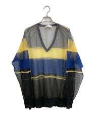 TOGA ARCHIVES (トーガアーカイブス) Sheer Knit V-Neck マルチカラー サイズ:36
