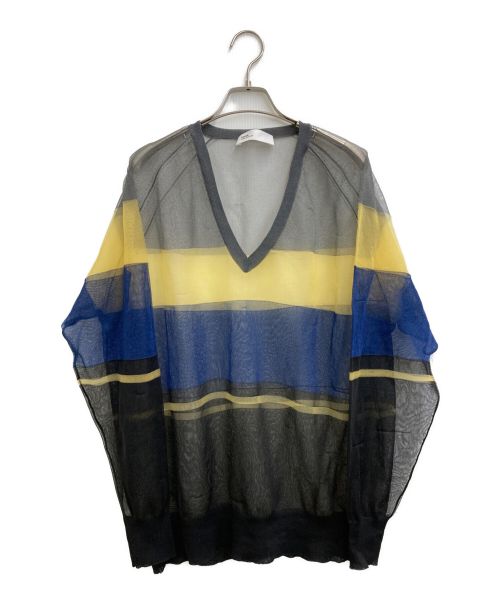 TOGA ARCHIVES（トーガアーカイブス）TOGA ARCHIVES (トーガアーカイブス) Sheer Knit V-Neck マルチカラー サイズ:36の古着・服飾アイテム