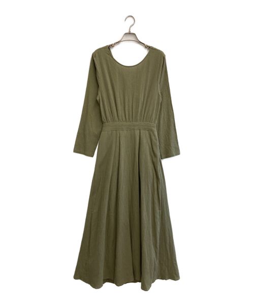 UNGRID（アングリッド）UNGRID (アングリッド) バックリボンフレアワンピース グリーン サイズ:Sの古着・服飾アイテム