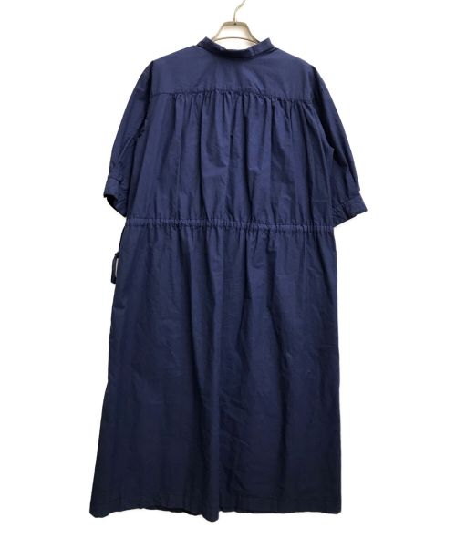 Yarmo（ヤーモ）Yarmo (ヤーモ) 2WAYコットンバックオープンスモックドレス ネイビー サイズ:Fの古着・服飾アイテム