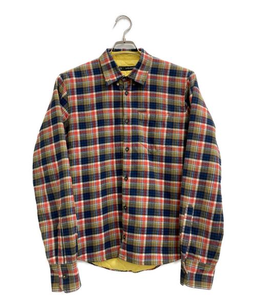 DSQUARED2（ディースクエアード）DSQUARED2 (ディースクエアード) 中綿シャツジャケット ネイビー×オレンジ サイズ:46の古着・服飾アイテム