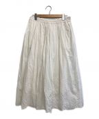 TSUHARU by samansa Mos2ツハル バイ サマンサモスモス）の古着「刺繍スカート」｜ホワイト