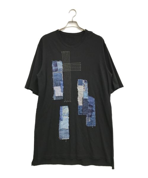 s'yte（サイト）s'yte × KUON (サイト × クオン) ロングTシャツ ブラック×インディゴ サイズ:3の古着・服飾アイテム