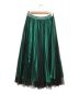 AULA AILA (アウラアイラ) レイヤードプリーツスカート グリーン×ブラック サイズ:-：4800円