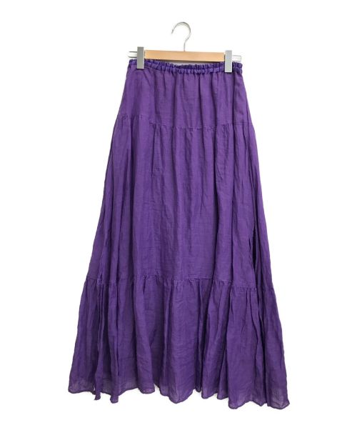 enrica（エンリカ）enrica (エンリカ) ラミーティアードスカート パープル サイズ:38の古着・服飾アイテム