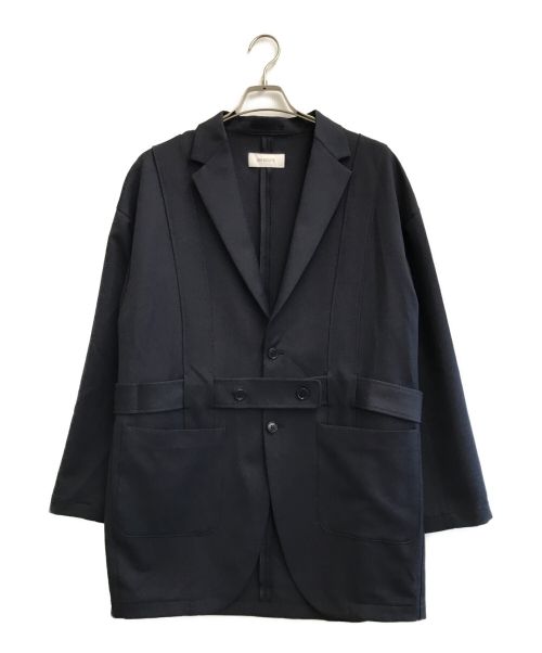 eN ROUTE（アンルート）EN ROUTE (アンルート) エステルツイル ノーフォーク ビッグジャケット ネイビー サイズ:3の古着・服飾アイテム