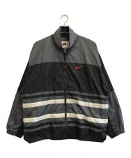 NIKE (ナイキ) 90'sヴィンテージ刺繍ロゴナイロンジャケット ブラック×グレー サイズ:L