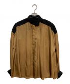 RITOリト）の古着「ドッキングシャツ」｜ブラウン×ブラック