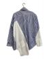 kudos (クードス) ストライプドッキングシャツ ホワイト×ネイビー サイズ:1：11000円