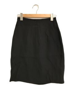 美品 Vintage シャネル CHANEL スカート フレアスカート ひざ丈 コインボタン ウール ボトムス レディース 38(M相当) ブラック