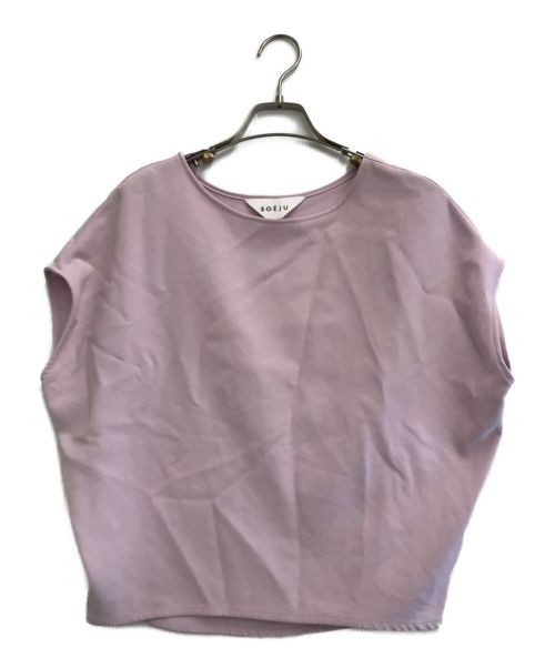 SOEJU（ソージュ）SOEJU (ソージュ) ショートスリーブコクーンブラウス ピンク サイズ:Sの古着・服飾アイテム
