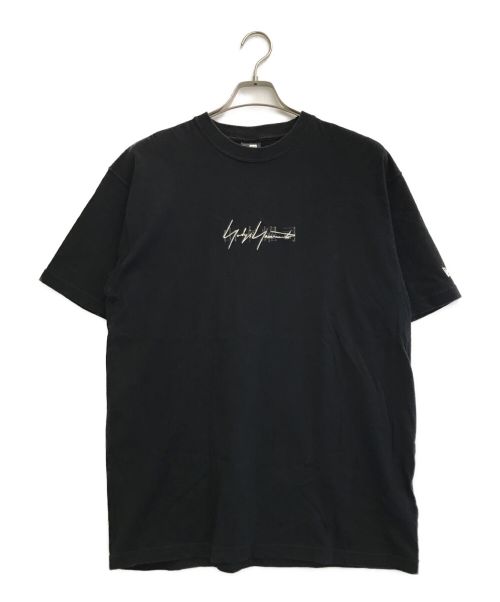 New Era（ニューエラ）New Era (ニューエラ) YOHJI YAMAMOTO (ヨウジヤマモト) ロゴ刺繍Tシャツ ブラック サイズ:XXLの古着・服飾アイテム