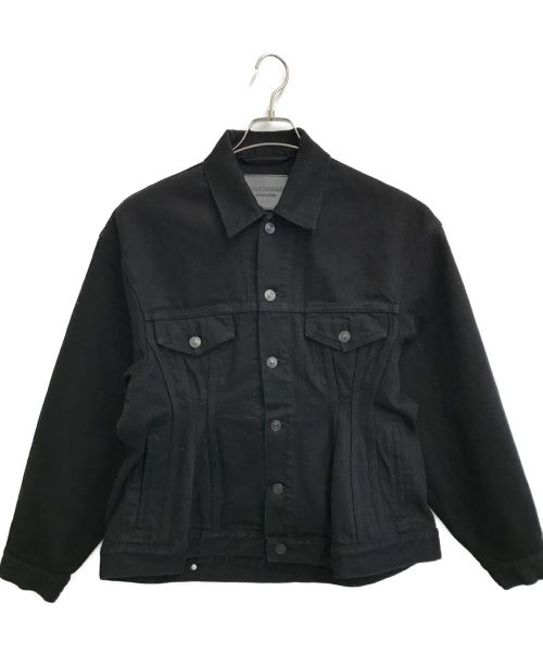 BALENCIAGA（バレンシアガ）BALENCIAGA (バレンシアガ) HOURGLASSデニムジャケット ブラック サイズ:SIZE32の古着・服飾アイテム