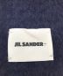 JIL SANDER+ (ジルサンダープラス) モヘア フリンジ ロゴラベル ストール ネイビー サイズ:-：32800円