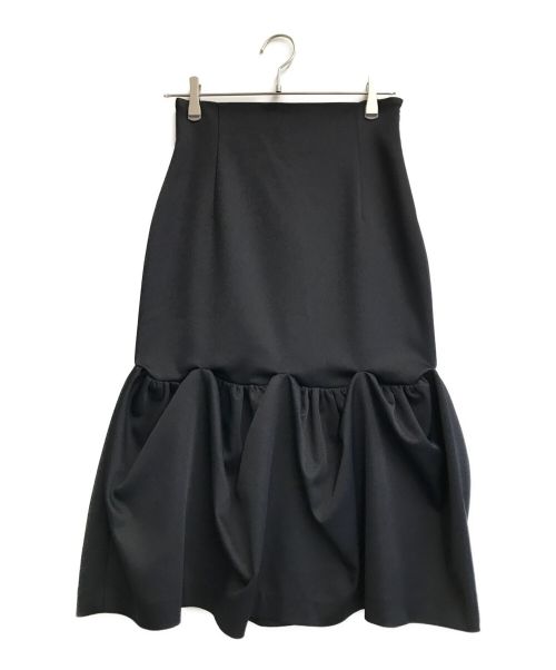 Whim Gazette（ウィムガゼット）Whim Gazette (ウィムガゼット) ダブルサテンボリュームスカート ブラック サイズ:Ｆの古着・服飾アイテム
