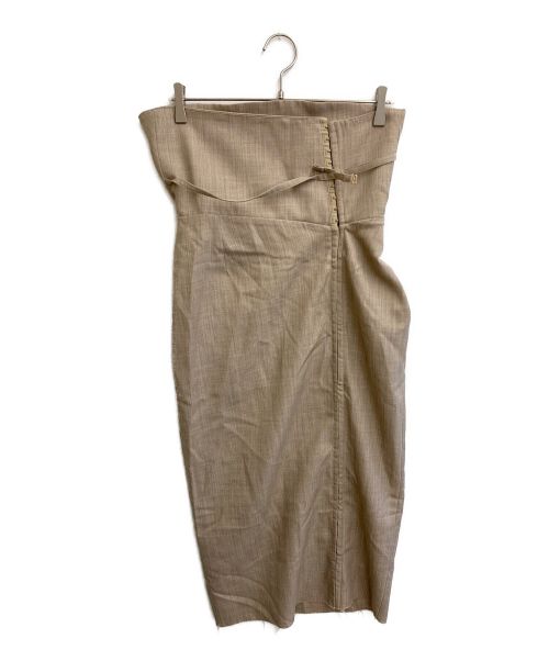 jacquemus（ジャックムス）jacquemus (ジャックムス) タイトスカート ベージュ サイズ:38 未使用品の古着・服飾アイテム