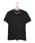 MONCLERモンクレール）の古着「Moncler logo stripe crew neck T-shirt」｜ブラック