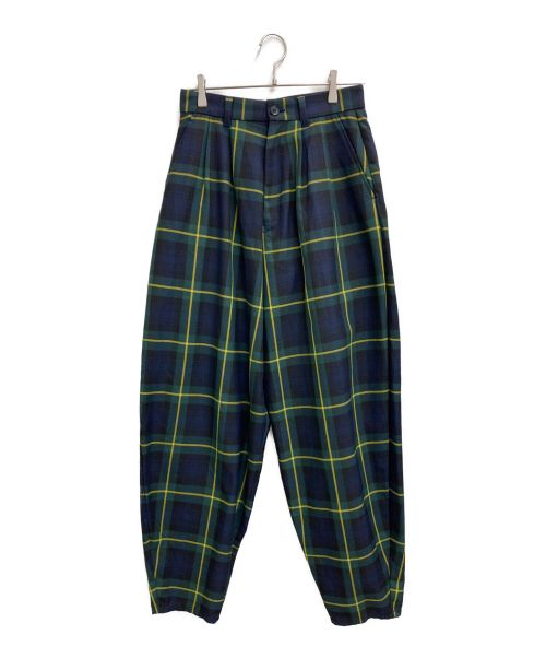 KIDILL（キディル）KIDILL (キディル) Two Tuck Wide Pants グリーン サイズ:SIZE42の古着・服飾アイテム