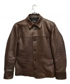 FINECREEK&COファインクリーク）の古着「30's Leather Car Coat”Arcadia”」｜ブラウン