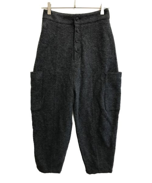 LOHEN（ローヘン）LOHEN (ローヘン) ウールリングジャージビックパッチポケットパンツ グレー サイズ:SIZE 38の古着・服飾アイテム