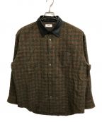 ALLEGEアレッジ）の古着「Switch Collar Flanel Shirt」｜ブラウン
