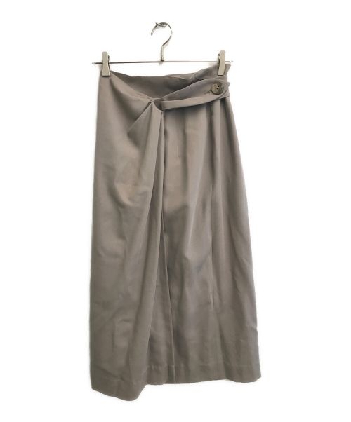 JURGEN LEHL（ヨーガンレール）JURGEN LEHL (ヨーガンレール) ウールシルクラップスカート グレー サイズ:SIZE Mの古着・服飾アイテム