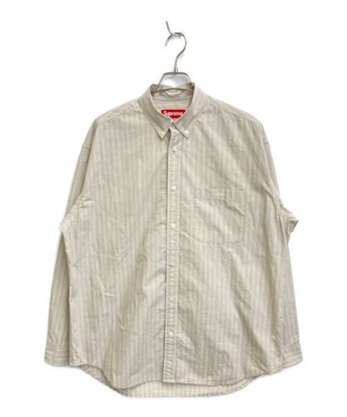 SUPREME（シュプリーム）SUPREME (シュプリーム) Loose Fit Stripe Shirt ベージュ サイズ:SIZEMの古着・服飾アイテム