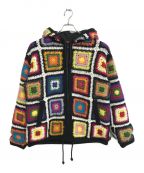 SUPREMEシュプリーム）の古着「Crochet Hooded Zip Up Sweater」｜ブラック
