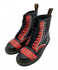 Dr.Martens (ドクターマーチン) 8ホールブーツ ブラック×レッド サイズ:38