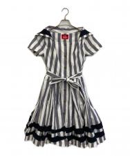 Vivienne Westwood RED LABEL (ヴィヴィアンウエストウッドレッドレーベル) マリンストライプドレス グレー×ホワイト サイズ:SIZE 00