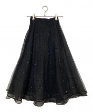 CELFORD (セルフォード) バリエチュールフレアスカート ブラック サイズ:SIZE 32