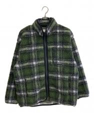 GRAMICCI (グラミチ) シャドウプレイドシェルパジャケット グリーン×ブラック サイズ:SIZE XL