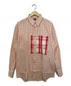 KENZO（ケンゾー）の古着「ビンテージビックポケットチェックシャツ」｜レッド