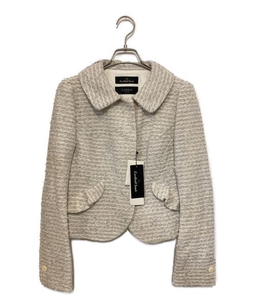 COTOO（コトゥー）COTOO (コトゥー) ツイードジャケット ホワイト サイズ:40の古着・服飾アイテム