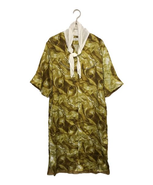 TOGA PULLA（トーガ プルラ）TOGA PULLA (トーガ プルラ) Inner print dress ゴールド サイズ:36の古着・服飾アイテム