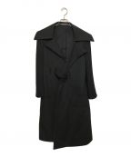 Yohji Yamamoto FEMMEヨウジヤマモトファム）の古着「シルクスリーブ切替コート」｜ブラック