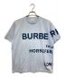 BURBERRY LONDON（バーバリー ロンドン）の古着「HORSEFERRY PRINT COTTON OVERSIZED T-SHIRT / ホースフェリープリント コットン オーバーサイズTシャツ」｜スカイブルー