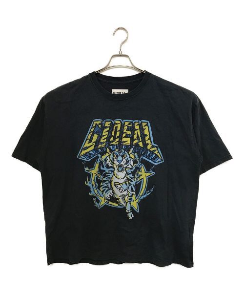GIDEAL（-）GIDEAL (-) Vintage like Tiger Rock T shirt ネイビー サイズ:3の古着・服飾アイテム