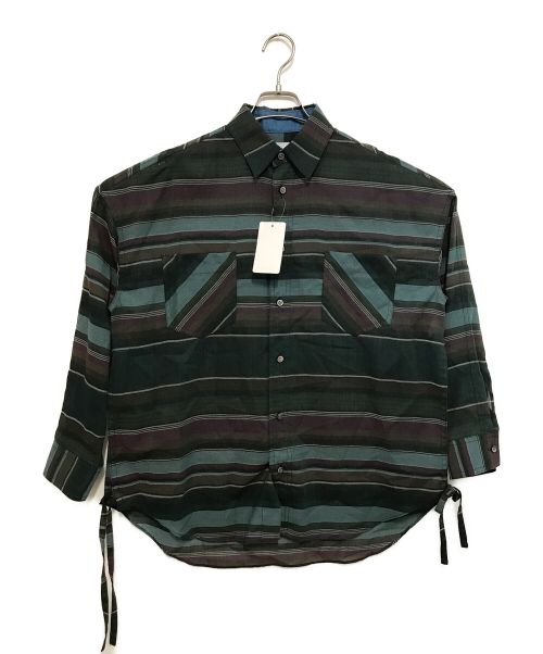 FACETASM（ファセッタズム）FACETASM (ファセッタズム) MEXICAN BORDER SIDE SLIT SHIRT グリーン サイズ:1 未使用品の古着・服飾アイテム