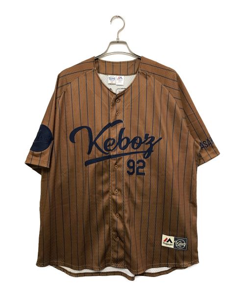 KEBOZ（ケボズ）KEBOZ (ケボズ) Majestic (マジェスティック) ベースボールシャツ ブラウン サイズ:Ⅼの古着・服飾アイテム