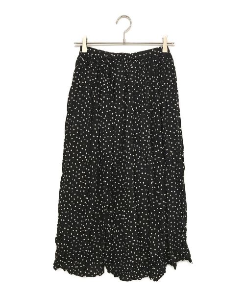かぐれ（カグレ）かぐれ (カグレ) ドットギャザースカート ブラック サイズ:Fの古着・服飾アイテム