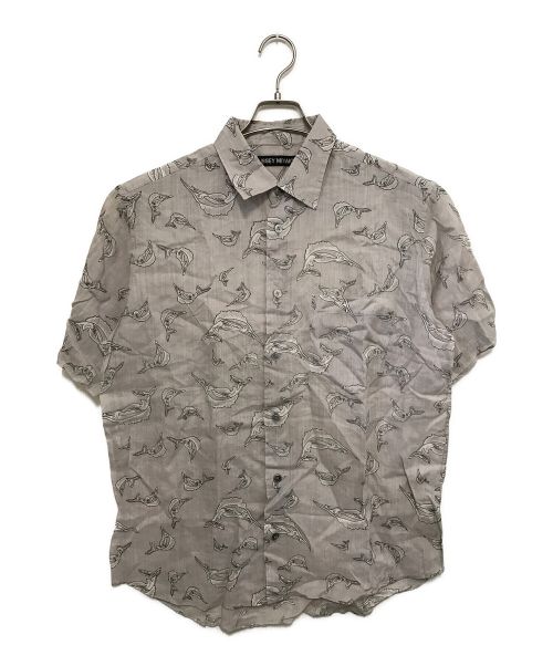 ISSEY MIYAKE（イッセイミヤケ）ISSEY MIYAKE (イッセイミヤケ) Fish Printed Short Sleeve Shirt グレー サイズ:3の古着・服飾アイテム